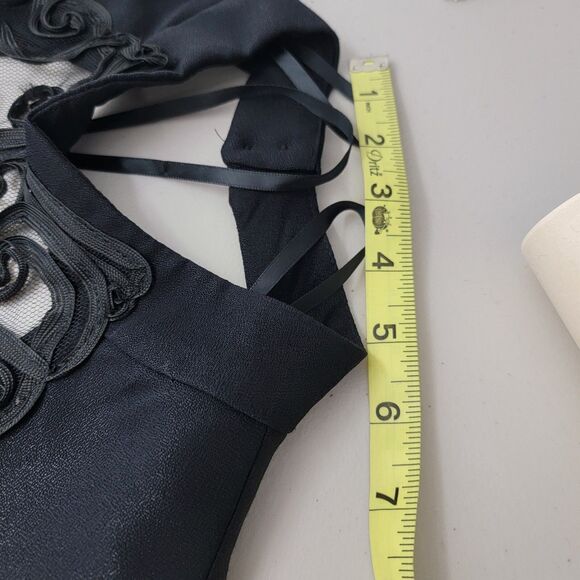 Vintage Dress 12 Med VTG 80s  Maxi Black Tie Prom Event - Picture 15 of 17